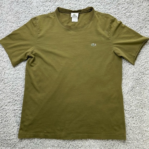 Lacoste Shirt Mens 4 Medium Crewneck Tee Casual Basic Preppy Night Out Classic - Picture 1 of 6